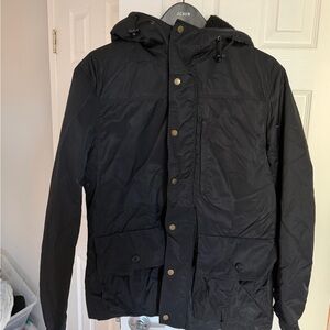 J. Crew Men's Dark Fleece-Lined Hooded Coat